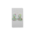 Earthen Heart Polymer Clay Earrings- Multi