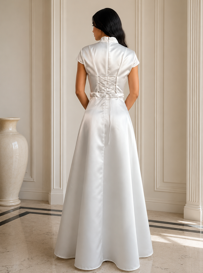 Elegant Sleeveless A-Line Maxi Dress - Ruby