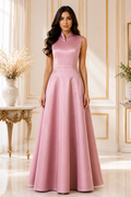 Elegant Sleeveless A-Line Maxi Dress - Ruby