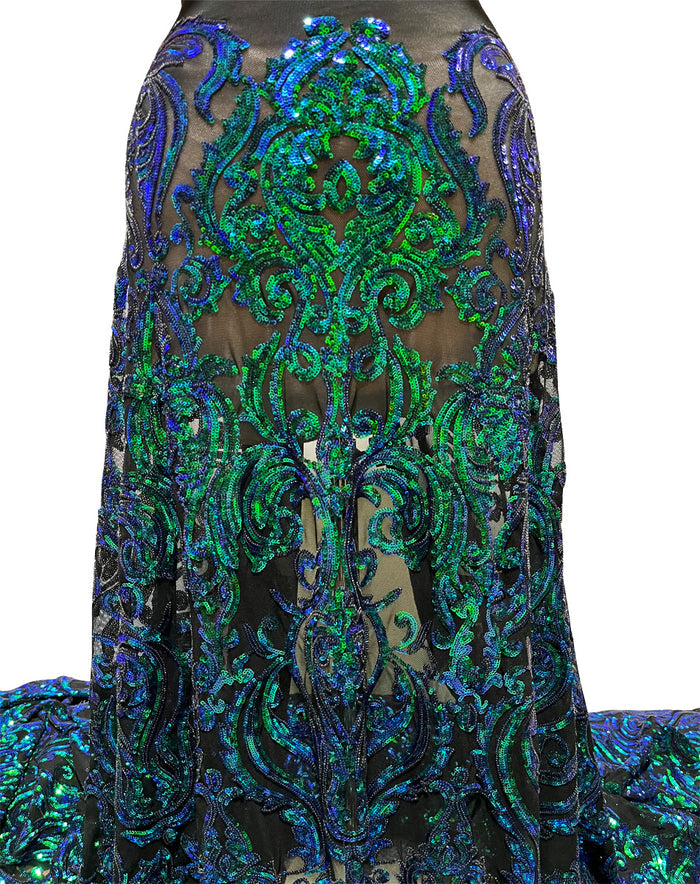 Exotic Bridal Stretch Sequin Green