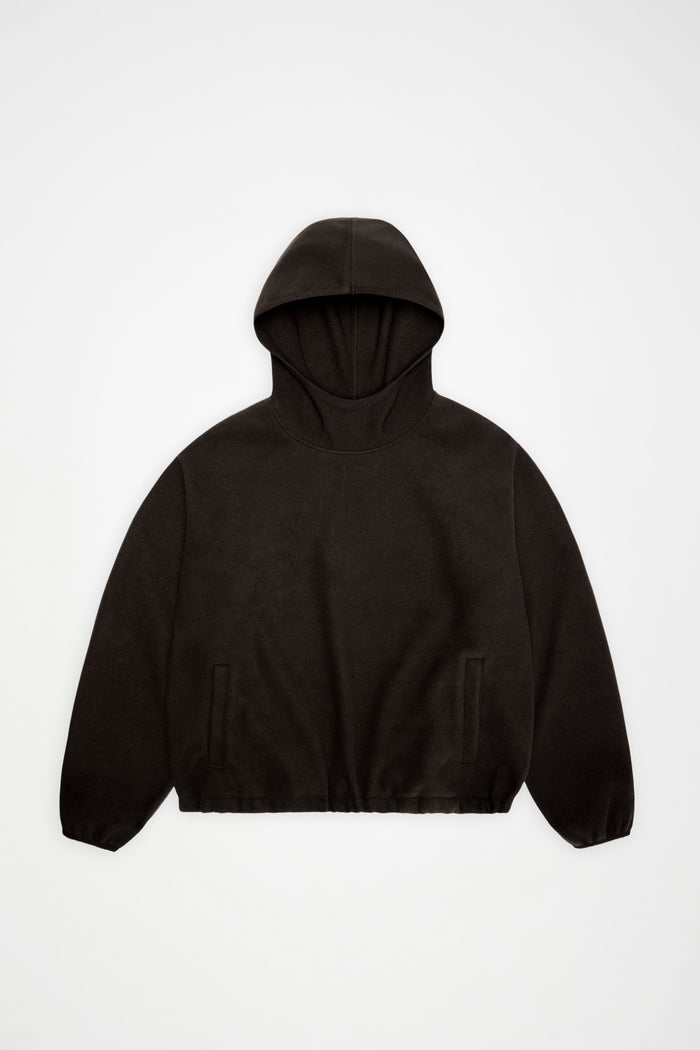 RAINS Fleece Hoodie Bark Long Sleeve