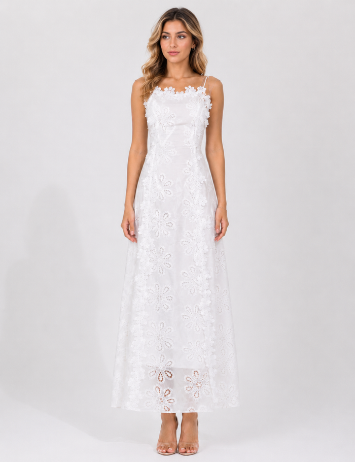 Floral Lace Midi Dress — Blossom