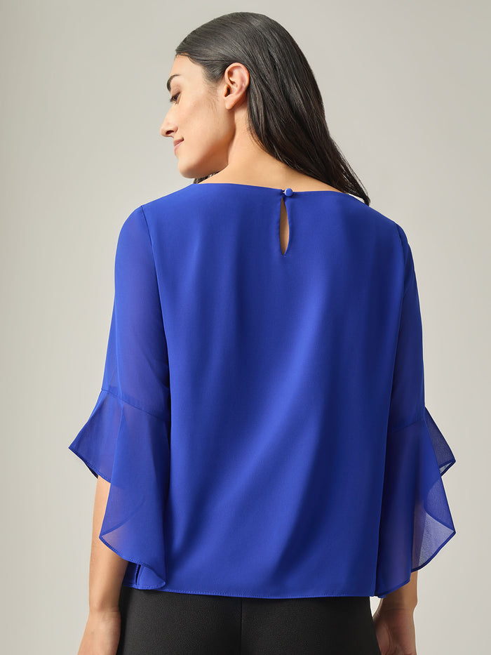 Carrie Blouse, Soft Drape, Royal Signature | Kasper