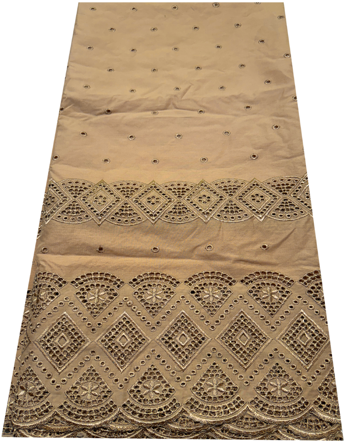 Gold Cotton Dry Lace Swiss Voile Lace