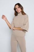 Model Wears Size UK S|Hayden Kimono Sleeve Jumper - Beige
