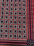 Hitarget Wax Block Print-  Chair Pattern Purple Gray White Red