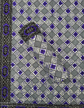 Hollandais Print-Lilac, Dark-Blue, White, Purple-Yam, Black