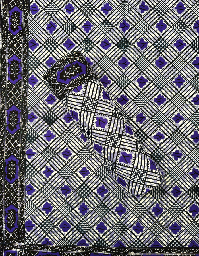 Hollandais Print-Lilac, Dark-Blue, White, Purple-Yam, Black