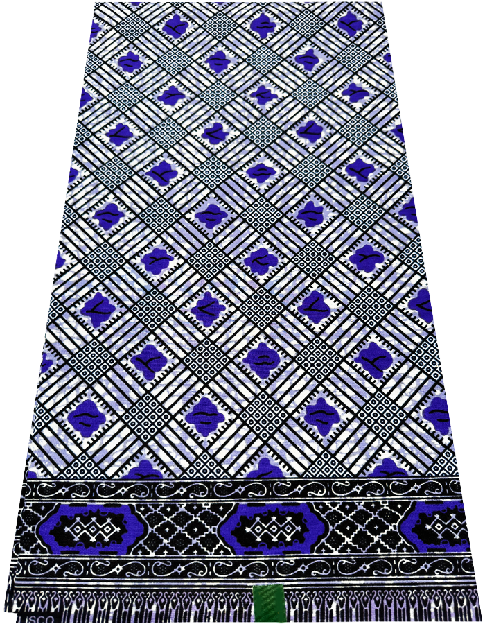 Hollandais Print-Lilac, Dark-Blue, White, Purple-Yam, Black