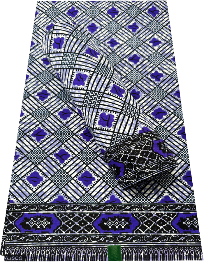 Hollandais Print-Lilac, Dark-Blue, White, Purple-Yam, Black