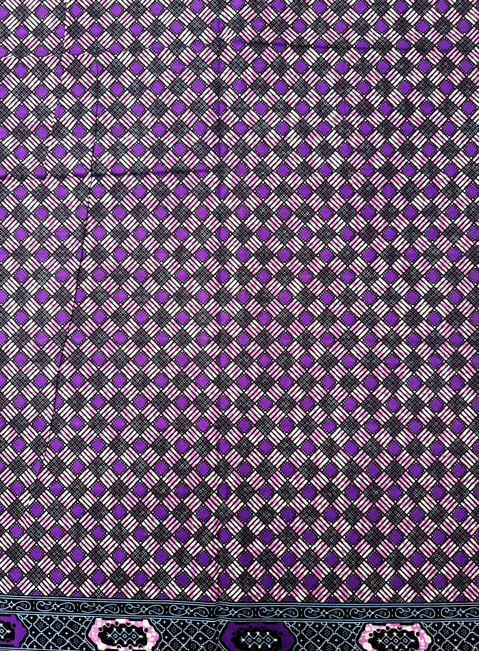 Hollandais Print-Purple-Yam, Lilac, White, Black, Dark-Blue