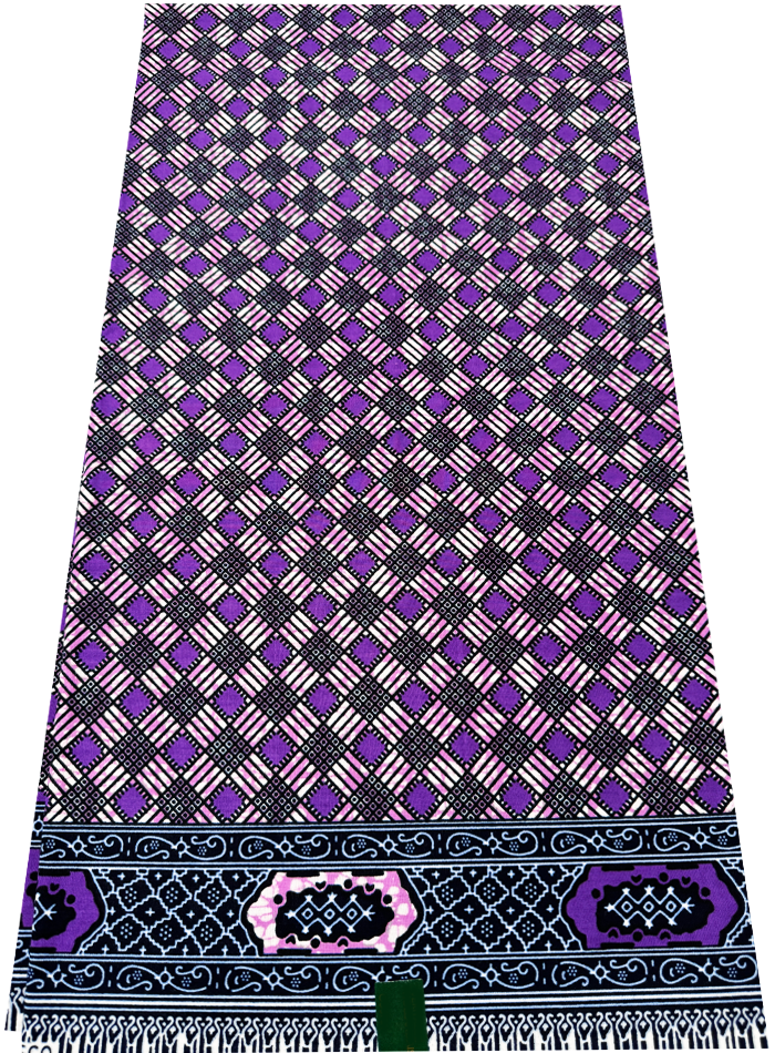 Hollandais Print-Purple-Yam, Lilac, White, Black, Dark-Blue