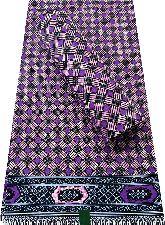 Hollandais Print-Purple-Yam, Lilac, White, Black, Dark-Blue