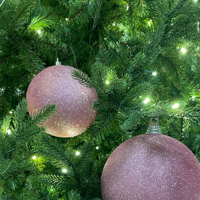 Dusty Rose Glitter Ornament, 6"