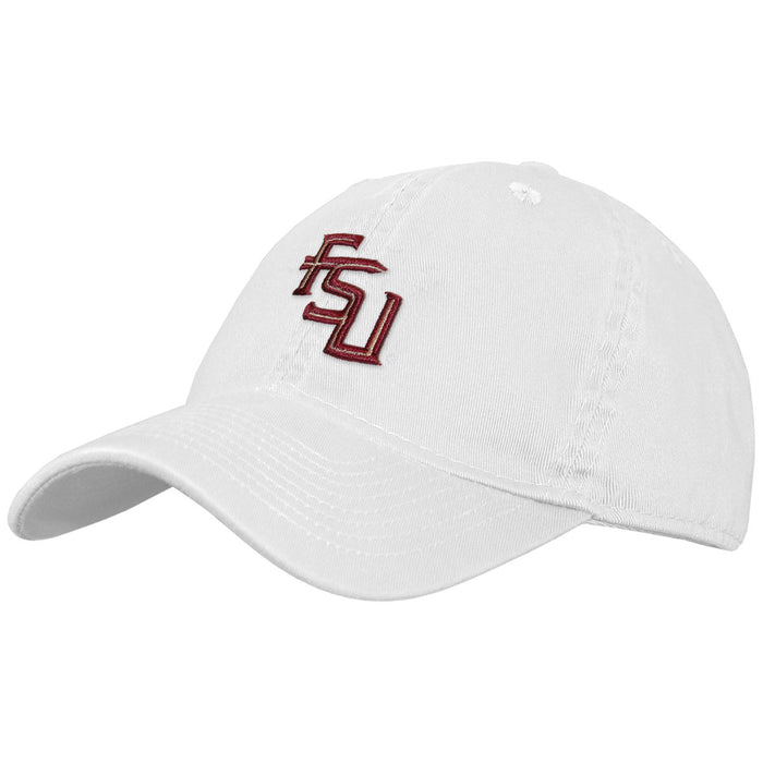 Legacy Women's Stacked FSU Adjustable Relaxed Twill Hat - White