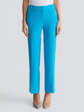 Petite Lily Trouser, Pebble Crepe, Bright Azul | Kasper