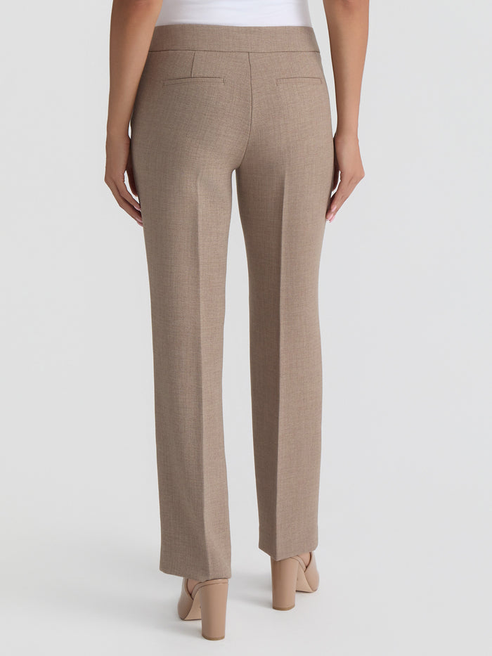 Lily Trouser, Pebble Crepe, Taupe Melange | Kasper