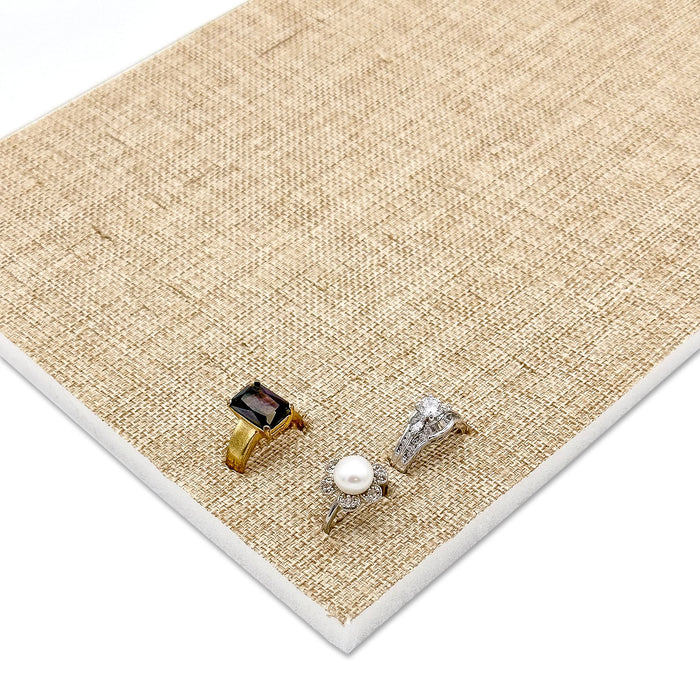 Linen Burlap Foam 144 Ring Standard Jewelry Tray Insert