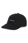 Gorra negra ajustable AllSaints con logo bordado
