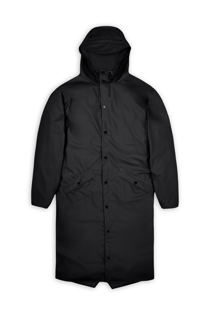 RAINS Longer Jacket Black Jacket