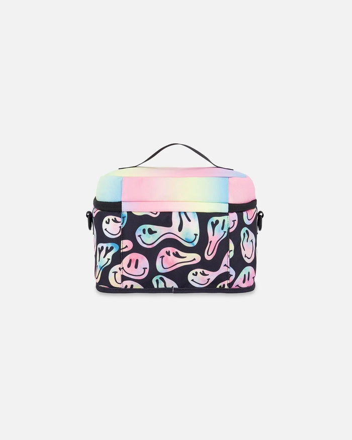 Deux par Deux lunch box in smiley face print (girl), view 2