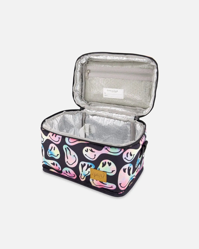 Deux par Deux lunch box in smiley face print (girl), view 3