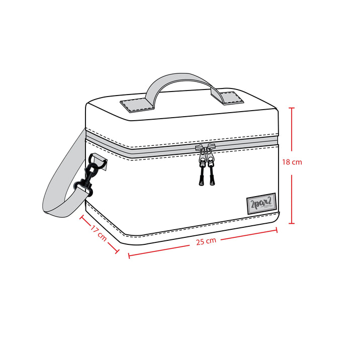 Deux par Deux lunch box in smiley face print (girl), view 4