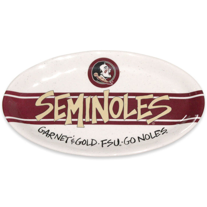 Magnolia Lane Seminole Logo/Seminoles Design Melamine Oval Platter