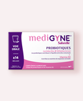 Boîte MediGYNE Saforelle probiotiques contribue au maintien de muqueuses normales 14 gélules par voie orale