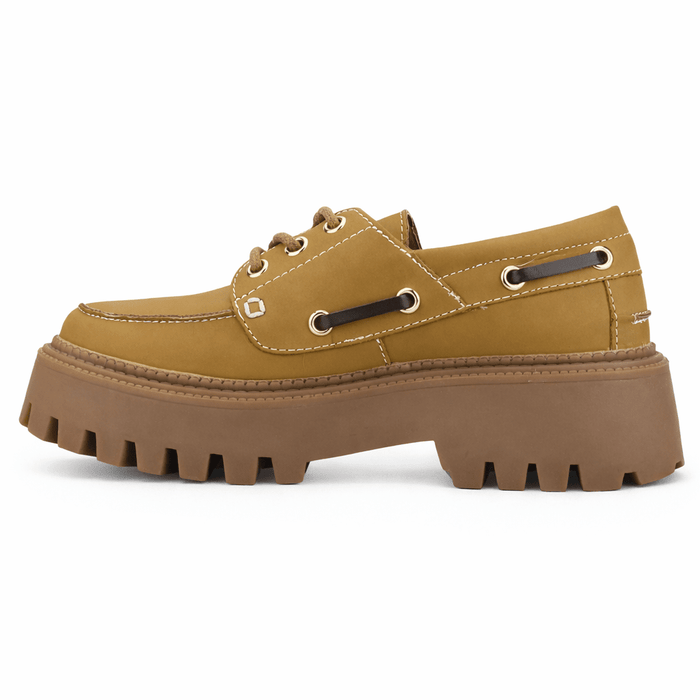Mocasin Camel Mujer Casual Chalada Lennon Mocasines Plataforma Chalada