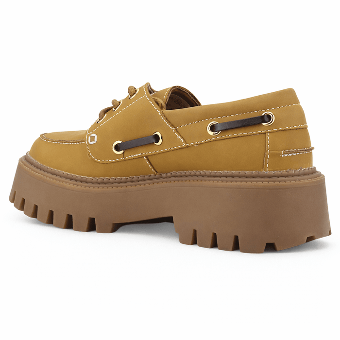 Mocasin Camel Mujer Casual Chalada Lennon Mocasines Plataforma Chalada
