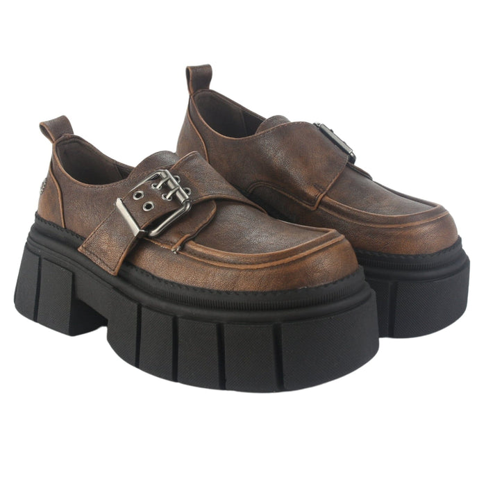 Mocasin Chalada Mujer Bresh-1 Cafe Casual Mocasines Plataforma Chalada