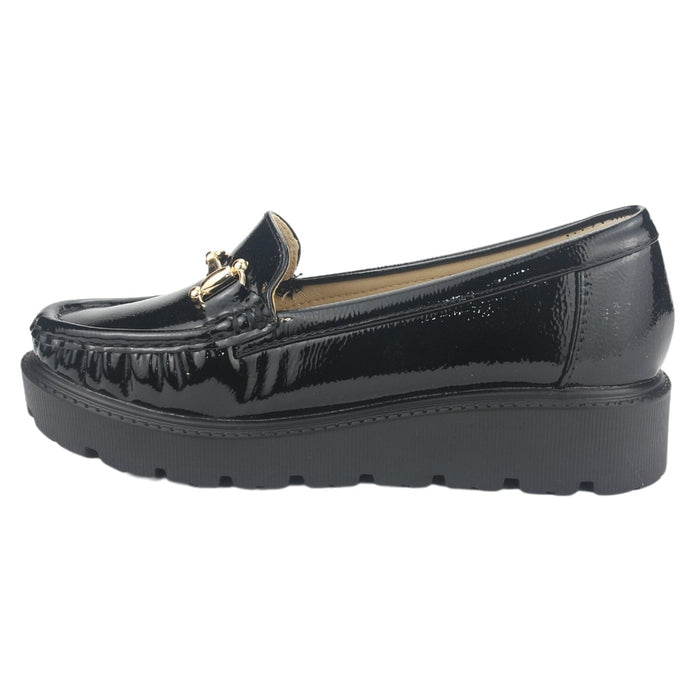 Mocasin Chalada Mujer Gran-20 Negro Casual Mocasines Plataforma Chalada