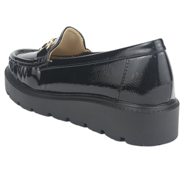 Mocasin Chalada Mujer Gran-20 Negro Casual Mocasines Plataforma Chalada