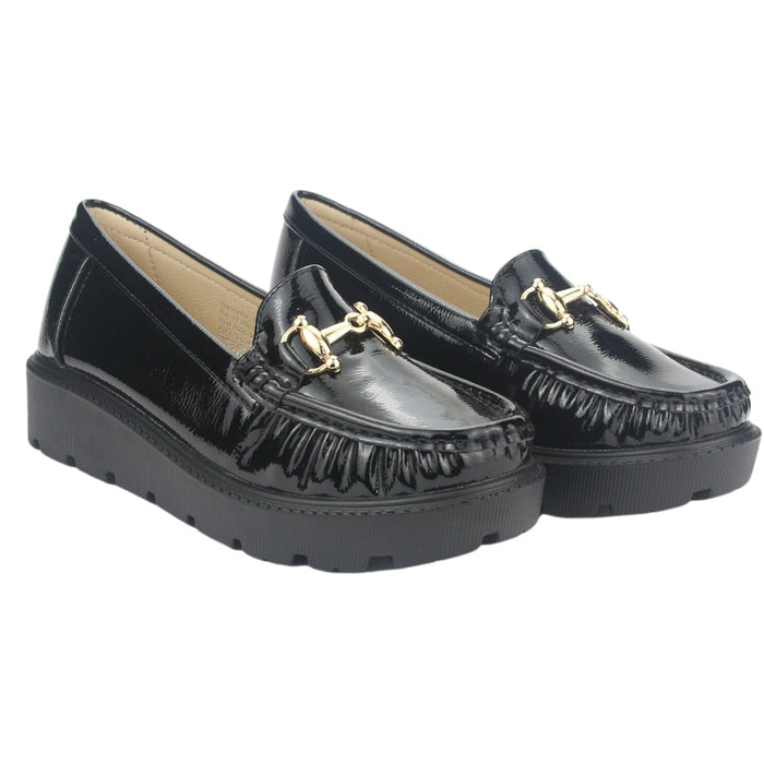 Mocasin Chalada Mujer Gran-20 Negro Casual Mocasines Plataforma Chalada