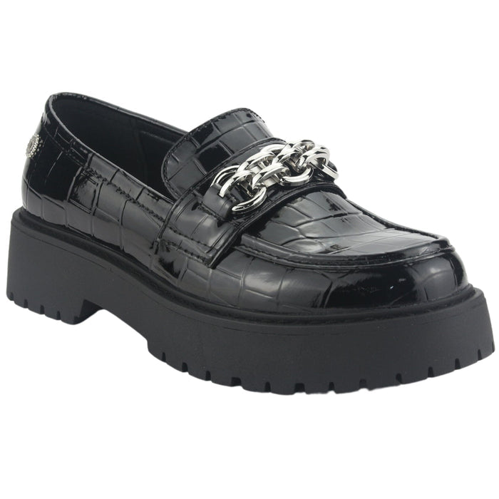 Mocasin Chalada Mujer Lenin-1 Negro Casual Mocasines Taco Chalada