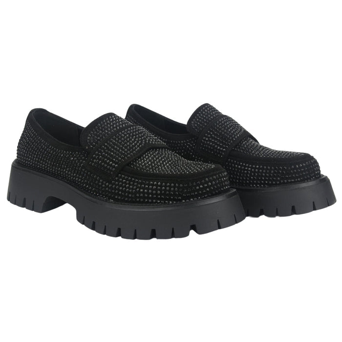 Mocasin Chalada Mujer Lenin-2 Negro Casual Mocasines Taco Chalada