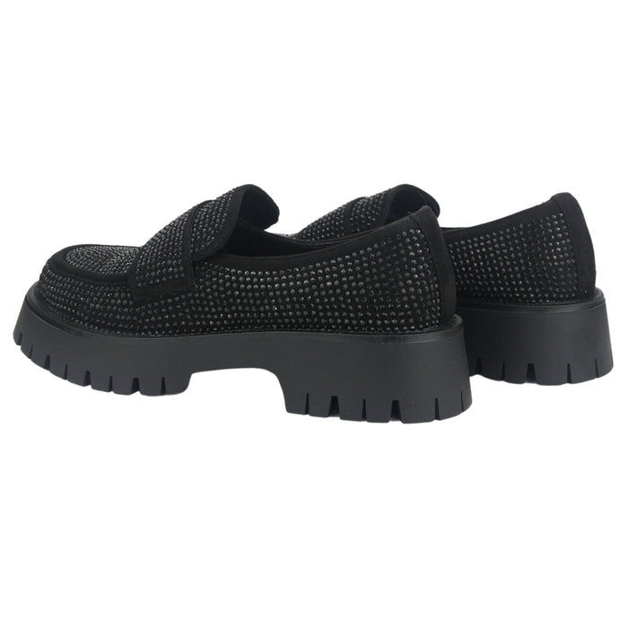 Mocasin Chalada Mujer Lenin-2 Negro Casual Mocasines Taco Chalada