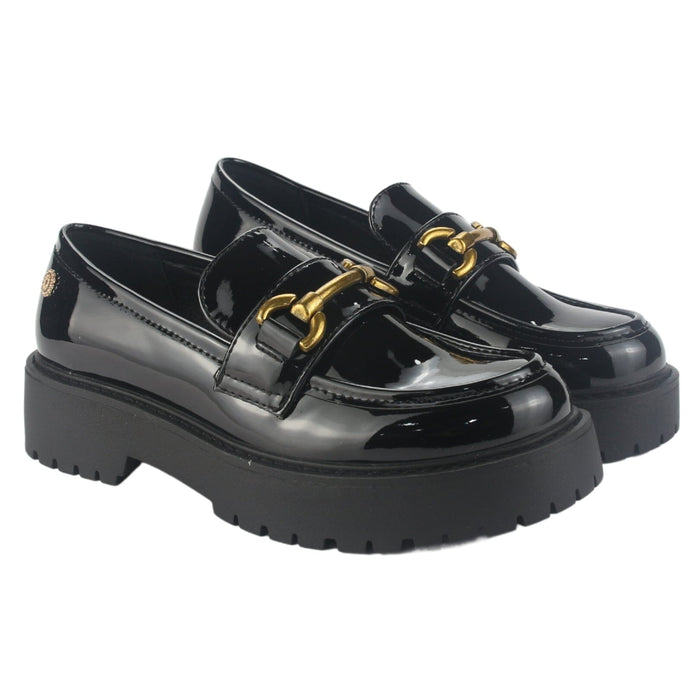 Mocasin Chalada Mujer Lenin-4 Negro Casual Mocasines Plataforma Chalada