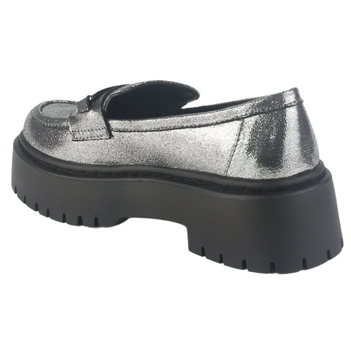 Mocasin Chalada Mujer Lewis-1 Plateado Casual Mocasines Plataforma Chalada