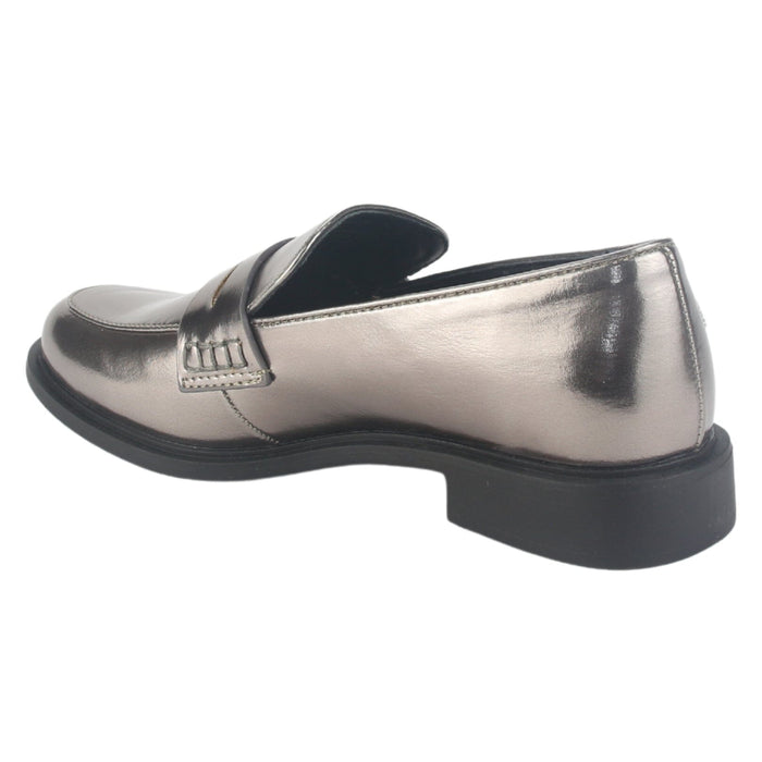 Mocasin Chalada Mujer Mocca-2 Plateado Casual Mocasines Taco Chalada