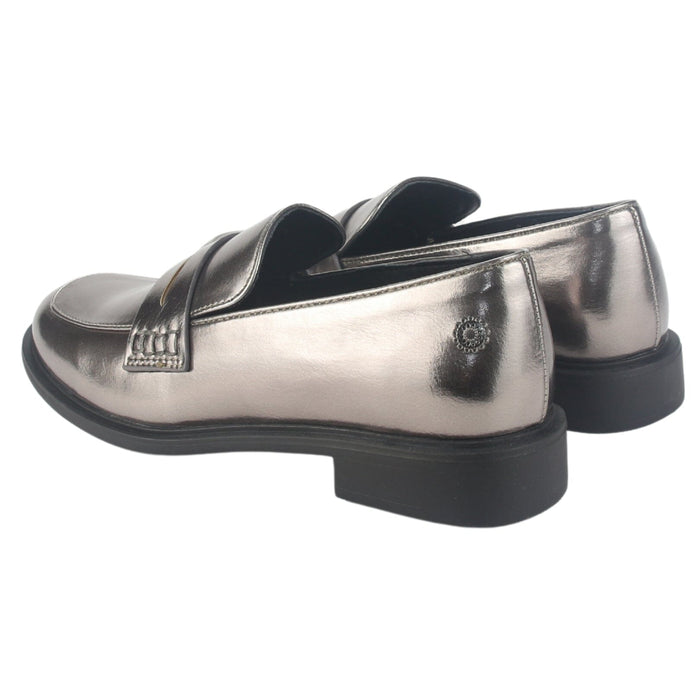 Mocasin Chalada Mujer Mocca-2 Plateado Casual Mocasines Taco Chalada