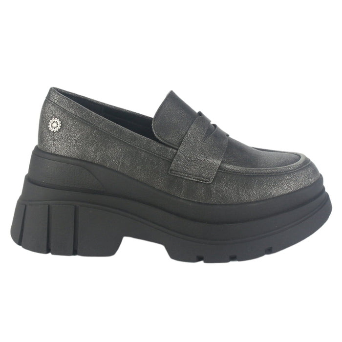 Mocasin Chalada Mujer Natirus-3 Plateado Casual Mocasines Plataforma Chalada