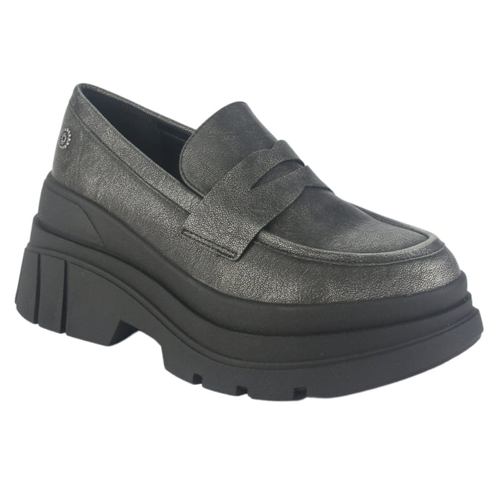 Mocasin Chalada Mujer Natirus-3 Plateado Casual Mocasines Plataforma Chalada