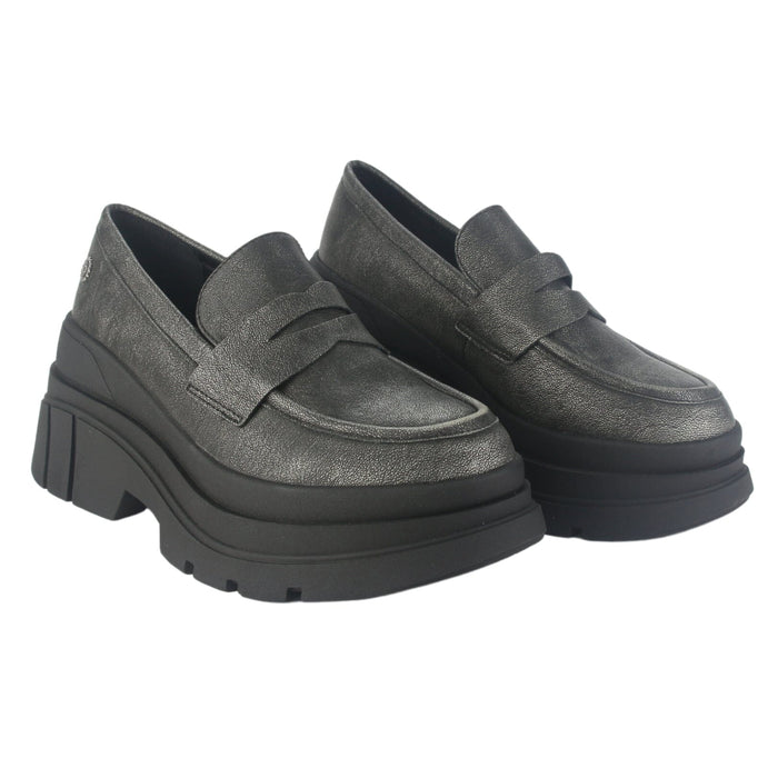 Mocasin Chalada Mujer Natirus-3 Plateado Casual Mocasines Plataforma Chalada