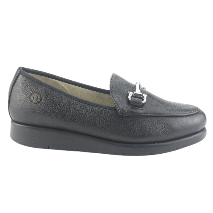 Mocasin de Cuero Chalada Mujer Celsa-1 Negro Casual Mocasines Taco Chalada