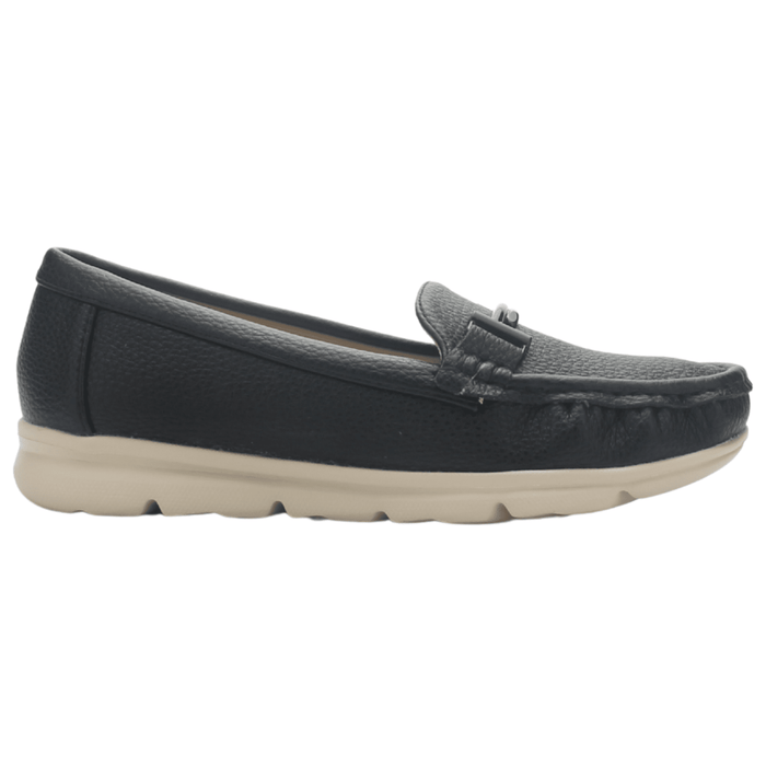 Mocasin de Mujer de color Negro Casual Chalada Leve-1 Mocasines Planos Chalada