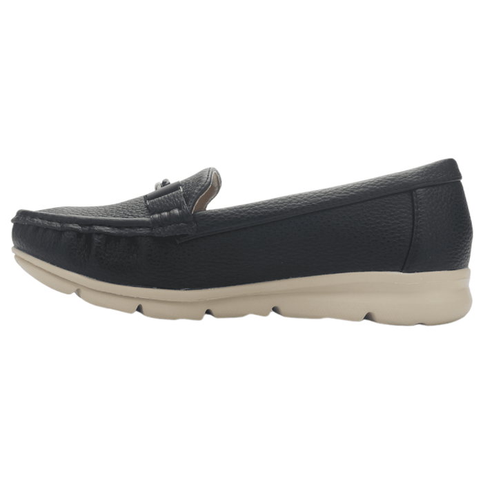 Mocasin de Mujer de color Negro Casual Chalada Leve-1 Mocasines Planos Chalada