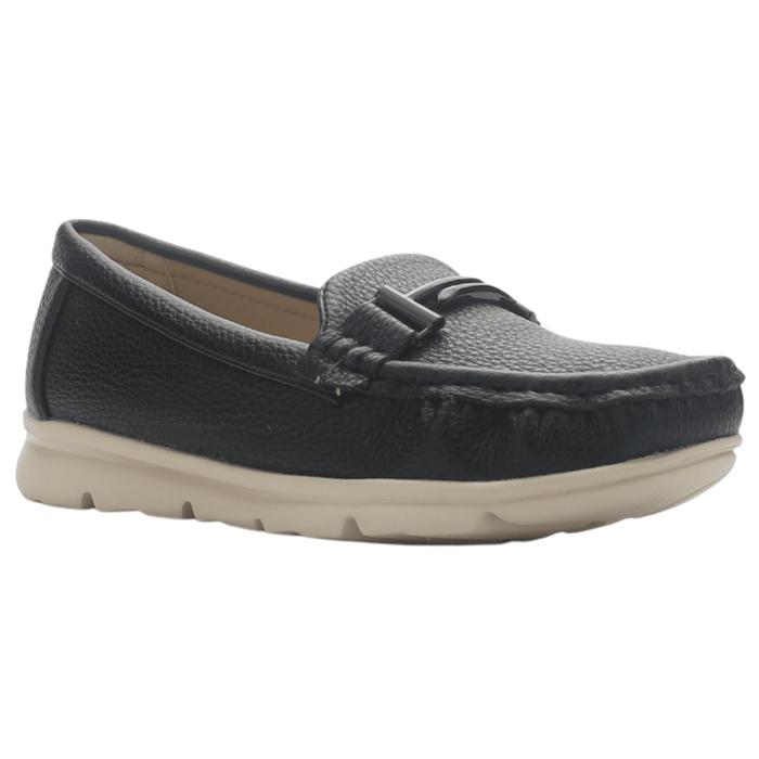 Mocasin de Mujer de color Negro Casual Chalada Leve-1 Mocasines Planos Chalada