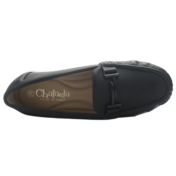 Mocasin de Mujer de color Negro Casual Chalada Leve-1 Mocasines Planos Chalada